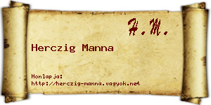 Herczig Manna névjegykártya